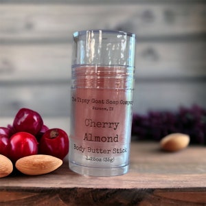 Cherry Almond Body Butter Stick | Solid Lotion Stick