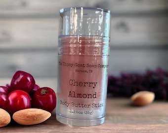 Cherry Almond Body Butter Stick | Solid Lotion Stick