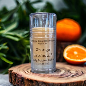 Orange Patchouli Body Butter Stick | Solid Lotion Stick
