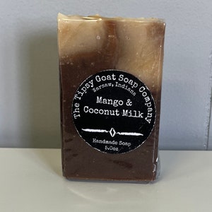 Mango & Coconut Milk Handmade Cold Process Soap made with Goat Milk