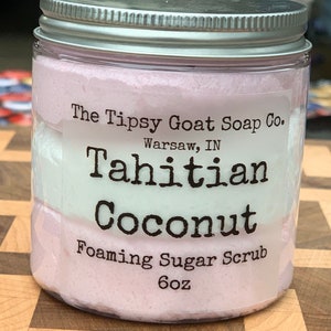 Tahitian Coconut Foaming Sugar Scrub | Sugar Whipped Soap