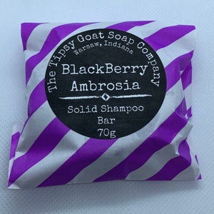 BlackBerry Ambrosia Eco Friendly Syndet Solid Shampoo Bar