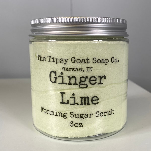 Ginger Lime Foaming Sugar Scrub | Sugar Whipped Soap