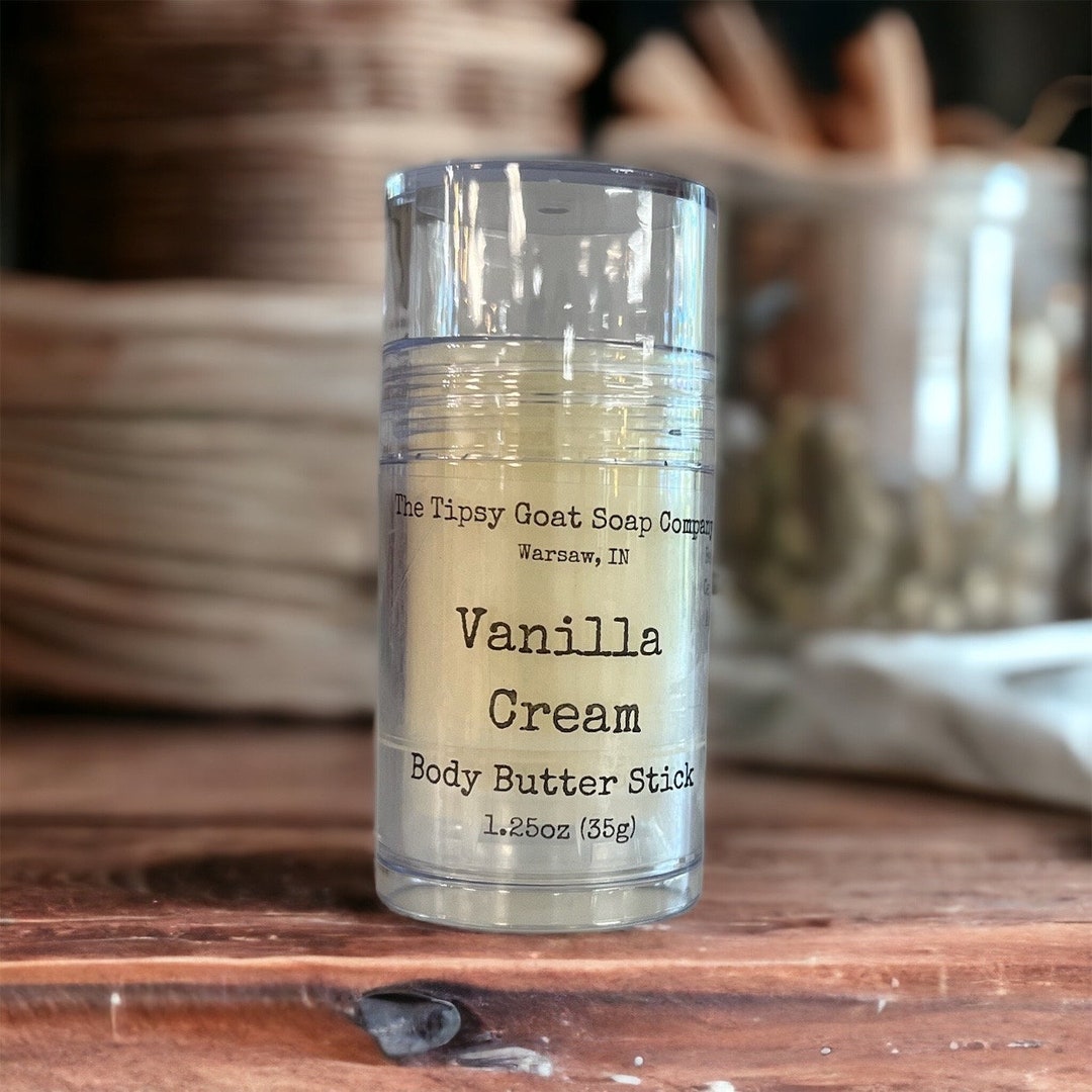 Vanilla Cream Body Butter Stick Solid Lotion Stick Etsy
