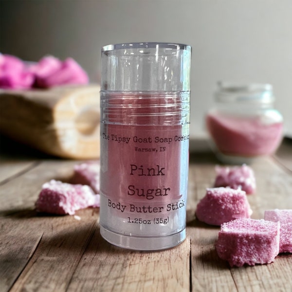 Pink Sugar Body Butter Stick | Solid Lotion Stick