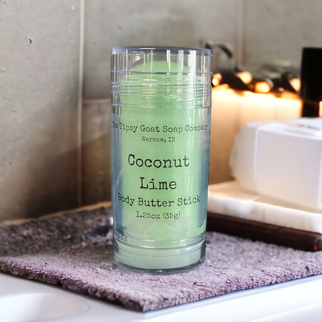 Coconut Lime Body Butter Stick | Solid Lotion Stick - Etsy