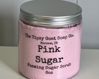 Pink Sugar Foaming Sugar Scrub | Sugar Whipped Soap