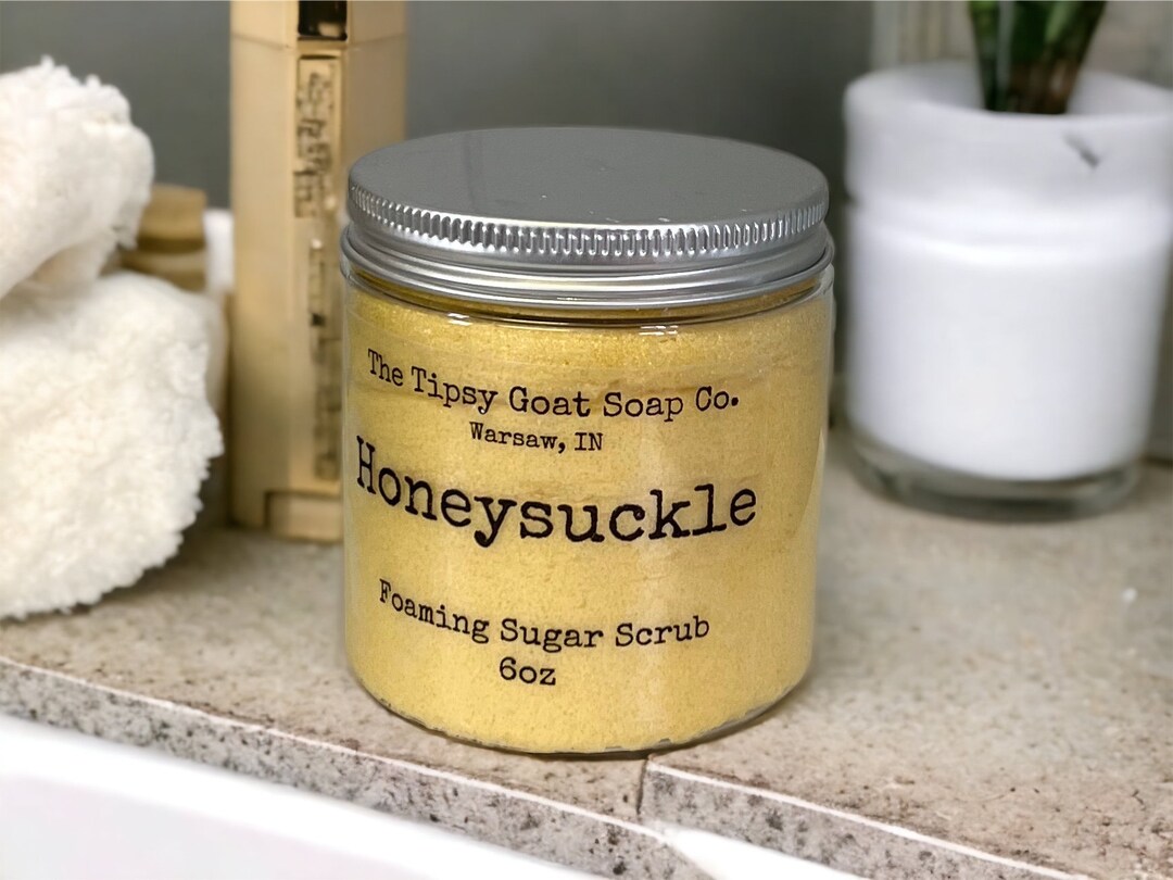 Honeysuckle Foaming Sugar Scrub Sugar Whipped Soap Etsy