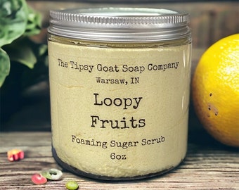Loopy Fruits Foaming Sugar Scrub | Sugar Whipped Soap