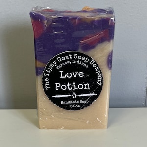 Love Potion Handmade Cold Process Soap made with Goats Milk