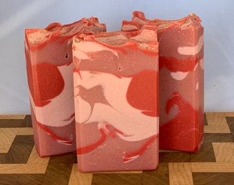 Cranberry Pomegranate Handmade Cold Process Soap mad with Goat Milk