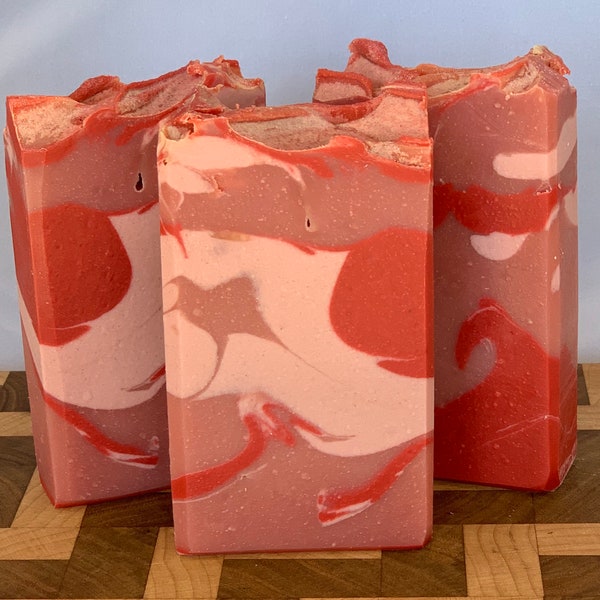 Cranberry Pomegranate Handmade Cold Process Soap mad with Goat Milk