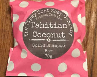 Tahitian Coconut Syndet Solid Shampoo Bar
