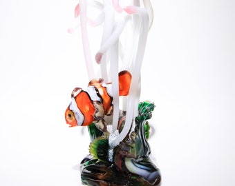 Clown fish with Anemones, &quot;Nemo&quot; - Murano glass