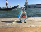 Penguin murano glass medium