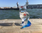 Fish in a cat murano glass medium size