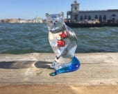 Cat murano glass big size