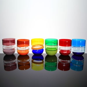 Six Glasses Set  - Murano Glass