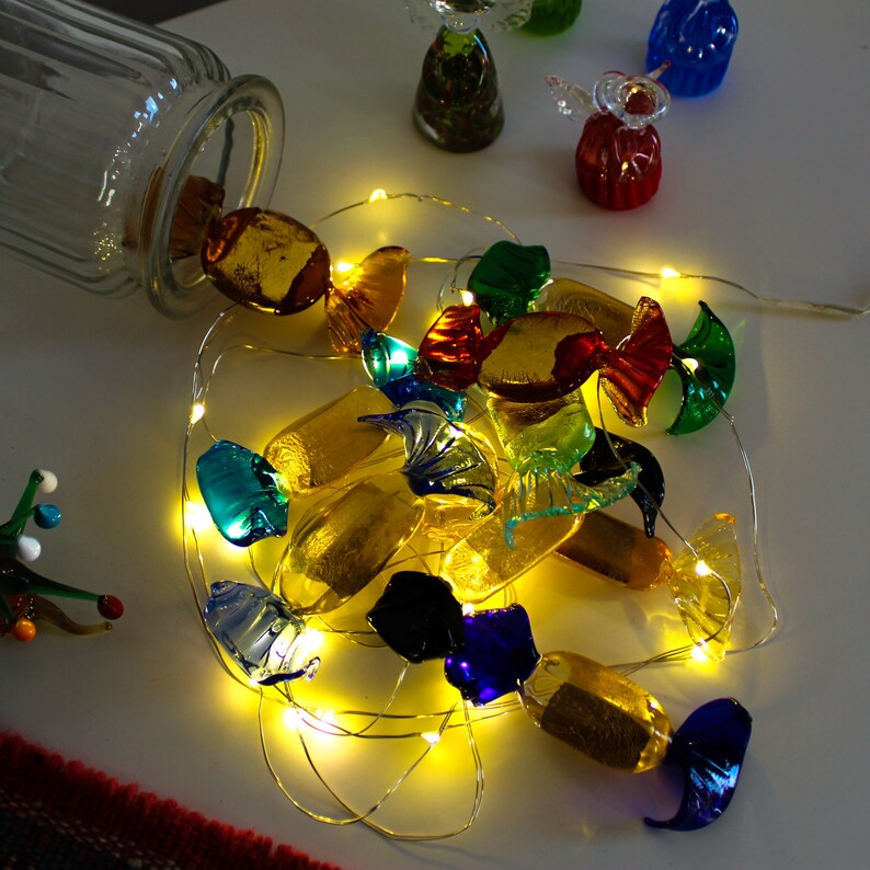 Gold Leaf Candies Set of Six Different Shapes and Colors Real Etsy