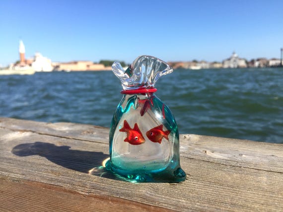 金魚の入ったバッグ - ムラーノガラス - Etsy 日本