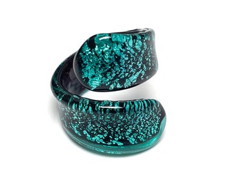 Green Light Ring Handmade "Medusa" - Murano Glass