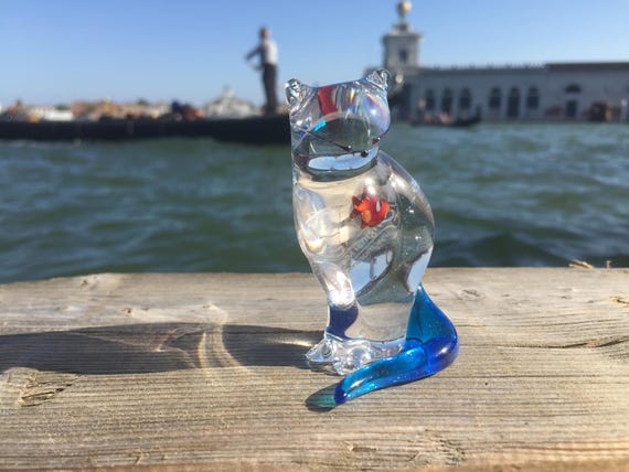 金魚が入った猫 - ムラーノガラス - Etsy 日本