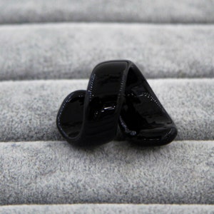 Black Ring Handmade spiral Murano Glass - Etsy