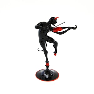 Black Devil Violinist Big Size - Murano Glass