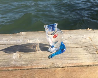 金魚が入った猫 - ムラーノガラス - Etsy 日本