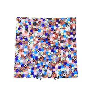 Murrina&#39;s Plate Multicolor Square Shape &quot;Puzzle&quot; - Murano Glass