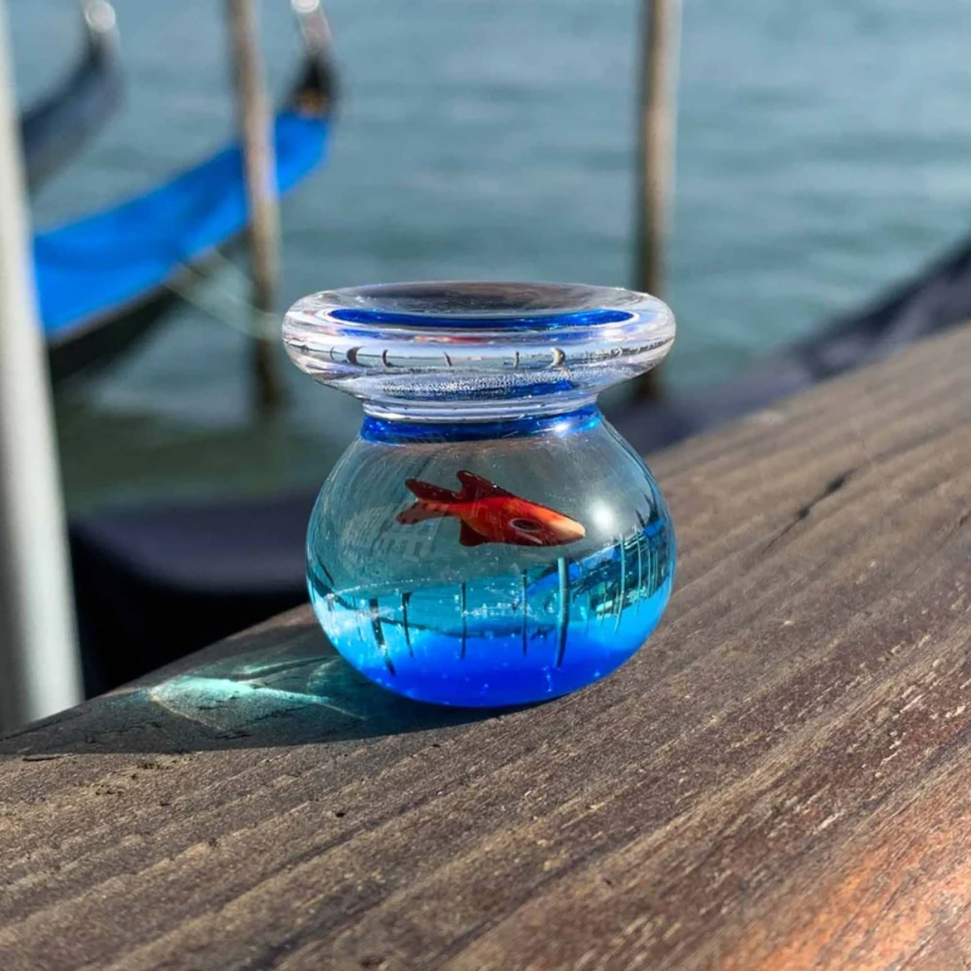 Bowl - Aquarium Red Fish Murano Glass - Made Murano Glass