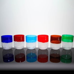 Six Glasses Set &quot;Ercole&quot; - Murano Glass