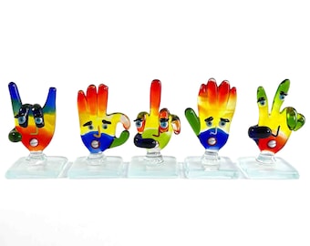 Hand in Picasso-stijl - Murano-glas