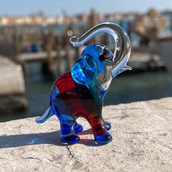 Elephant Figure - Murano Glass - Etsy