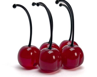 Love Cherries Five Pieces Real Size - Murano Glass