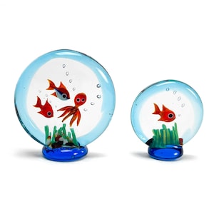 Aquarium with Coral Reef - Available in 2 Sizes - Murano Glass
