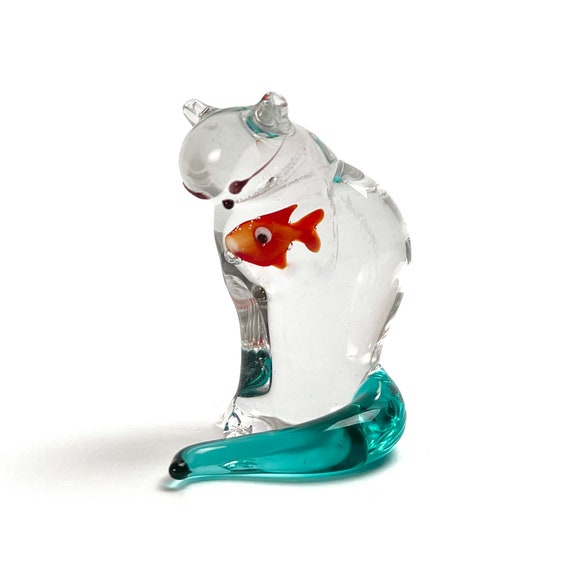 金魚が入った猫 - ムラーノガラス - Etsy 日本
