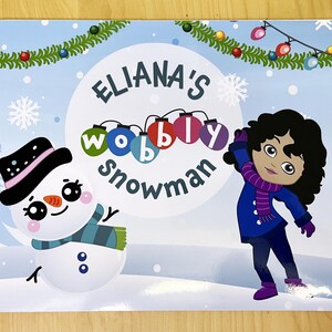 Avventura personalizzata del pupazzo di neve traballante con protagonista il tuo bambino! – Libro illustrato per bambini con nome personalizzato, città natale e illustrazioni
