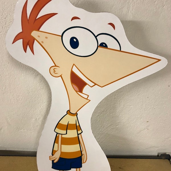 Phineas and Ferb character Party Signs, 24in tall, Cutouts, Standee (Please read full item description)