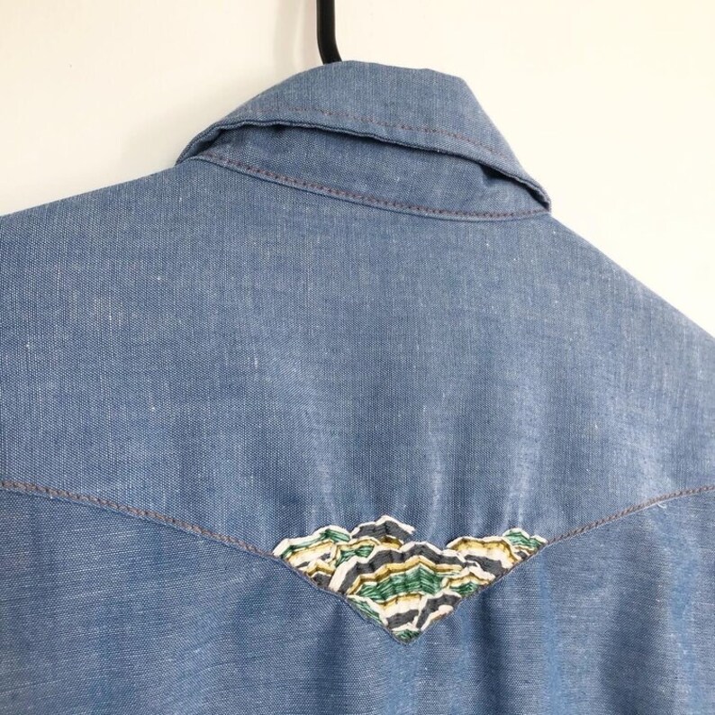 Wrangler Hand Embroidered Newt Denim Jean Western Shirt