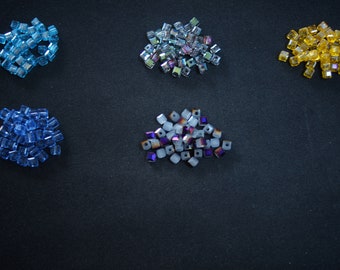 20 Crystal Cube Beads 4 mm