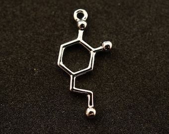 PENDENTIF BRELOQUE MOLECULE chimique dopamine N3