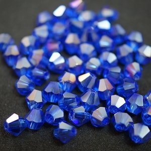 10 6mm crystal tops BLEU CLAIR AB N53