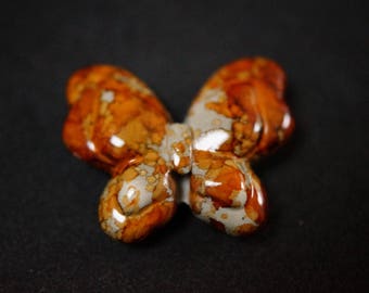 Spotted Brown Butterfly Bead size 34X 28 mm