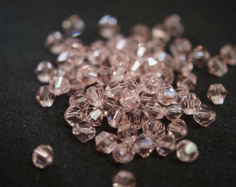 25 4mm Pink N22 crystal tops