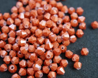 25 Toupies 4 MM en cristal marron N12