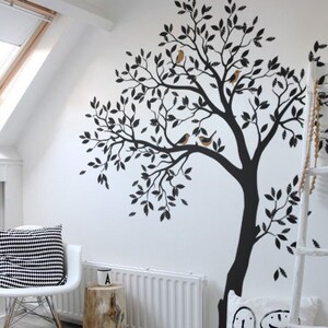Large Tree and Birds Wall Decal for Nursery Vinyl Sticker Decor Kids ...