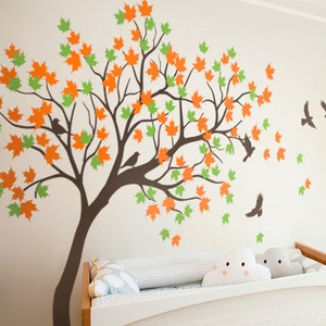 Large tree wall sticker Tree and Birds Wall Art Tattoo Large decal for nursery Tree decal Nursery wall decal -AM116