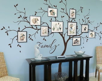 Large Family Tree Wall Decals Trees Decal Nursery Tree Wall Decals, Tree mural, Vinyl Wall Decal AM039