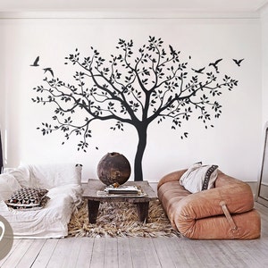 Large Tree Wall Decals Trees Decal Nursery Tree Wall Decals, Tree mural, Vinyl Wall Decal AM017 image 1